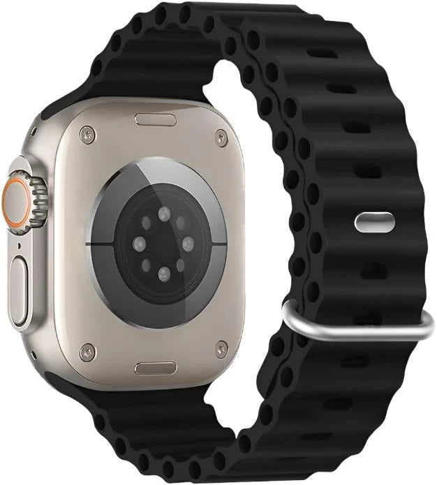 Ocean Silicone Sport Band For Apple Watch Ultra 2/Ultra Band 49mm 45mm 44mm 42mm for Men Women, Breathable Soft Waterproof Strap